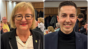 Die amtierende CDU-Landtagsabgeordnete Sabine Hartmann-Müller und ihr parteiinterner Konkurrent Simon Herzog bei der ...