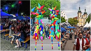Glonki-Sommerfest in Villingen, Stadtfest in St. Georgen und Donauquellfest in Donaueschingen (von links) – nur drei der Fest, die am ...