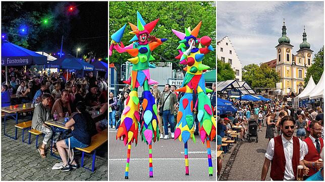 Glonki-Sommerfest in Villingen, Stadtfest in St. Georgen und Donauquellfest in Donaueschingen (von links) – nur drei der Fest, die am ...