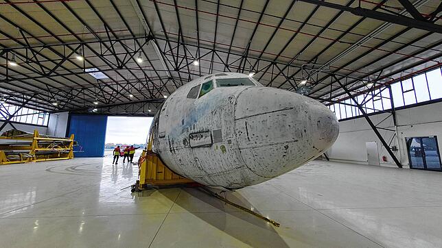 Die letzte Reise der „Landshut“ ist beendet. Der Rumpf der einstigen Lufthansa-Maschine steht jetzt in der neuen Ausstellungshalle.