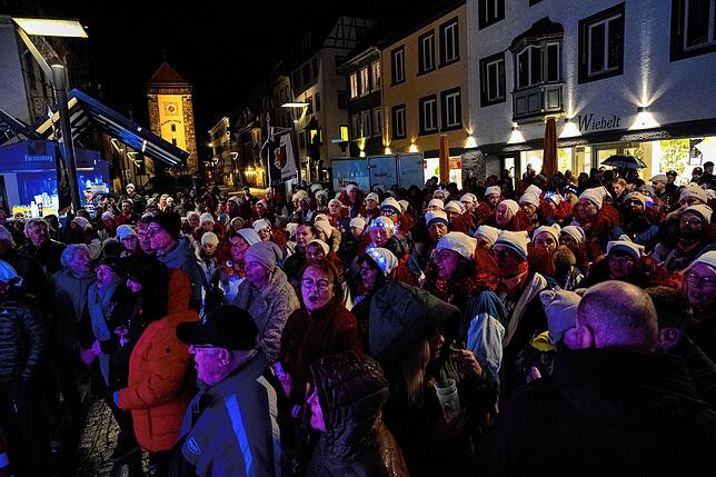 Bild 2: Endlich Fasnet: Glonkis stellen ihre Brunnenfigur auf und eröffnen die Fasnet