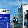 Hinweistafel in Konstanz: Der ehemalige Siemens-Standort wird bald von Körber und Vanderlande betrieben werden.