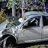 Ein tödlicher Unfall ereignete sich am frühen Sonntagmorgen bei Jestetten. Das Fahrzeugwrack wurde von der Polizei sichergestellt.