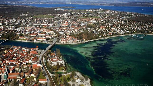 Konstanz aus der Luft.