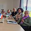 Beim Arbeitstreffen in Machecoul (von links): Emmanuel Leduc, Jean Barreau, Claude Ferré, Gisèle Jaunâtre, Blandine Sauvaget, René Prou, ...