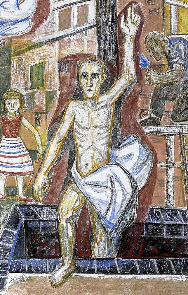 Bild 6: In Singen hängt das einzige erhaltene Wandbild von Otto Dix: Was sagt es über unsere Zeit?
