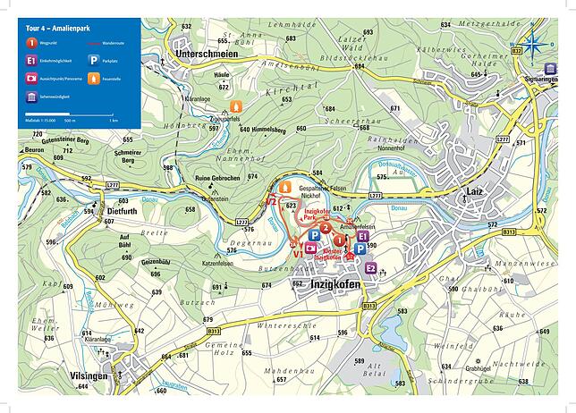 Wandertouren in der Region - Tour 4: Amalienpark Wandertouren in der Region - Tour 4: Amalienpark