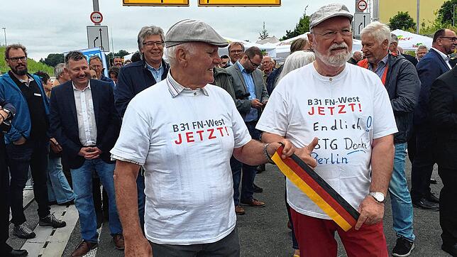 Eberhard Günthör (links) und Roland Frank vom Bündnis Pro B 31.