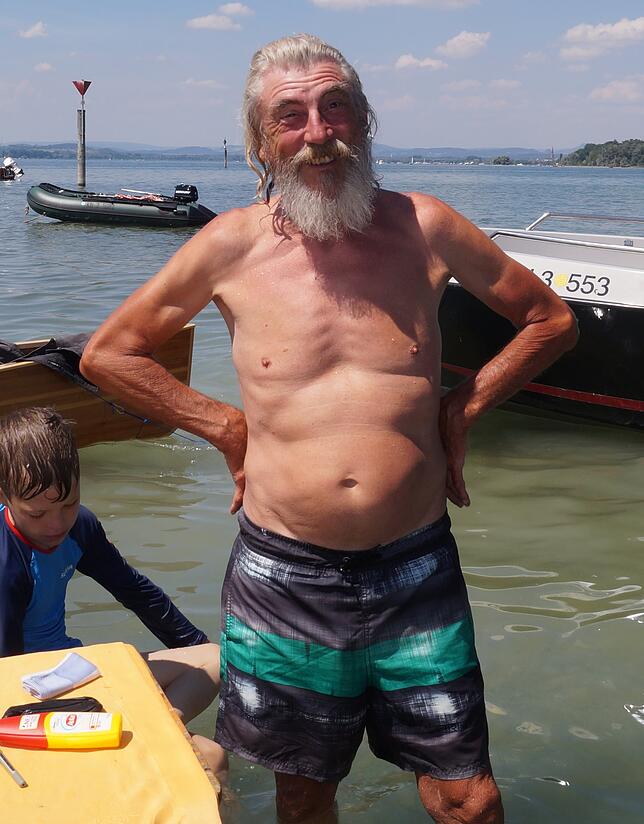 Bild 11: Ein Picknick im Bodensee: Willkommen auf der Sandbank zwischen Reichenau und Mettnau!