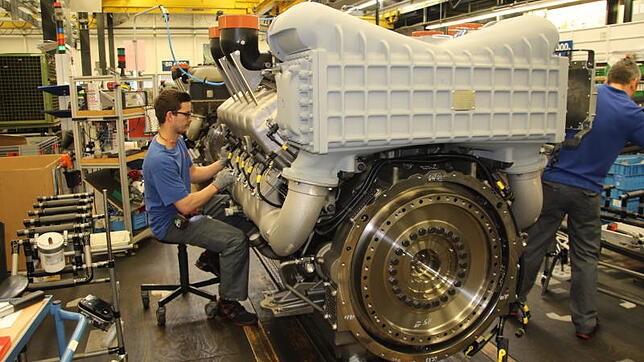 Im MTU-Werk 2 in Friedrichshafen werden vor allem die 4000er-Motoren gebaut und montiert.