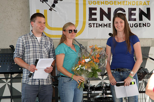 Karen Bieler (rechts) hilft auch bei Organisation und Moderation des Flow-Festival mit.