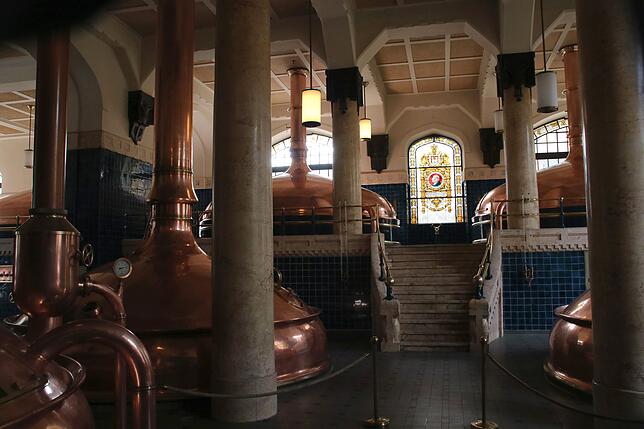Imposant: Das Sudhaus der Feldschlösschen Brauerei.