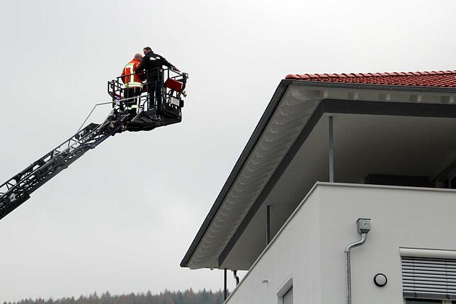 Bild 17: Bilder von der Drehleiter-Demonstration der Feuerwehr Blumberg