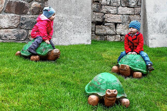 Die jetzt abgebauten Tierfiguren, wie diese Schildkröten, waren bei den Kindern beliebt.