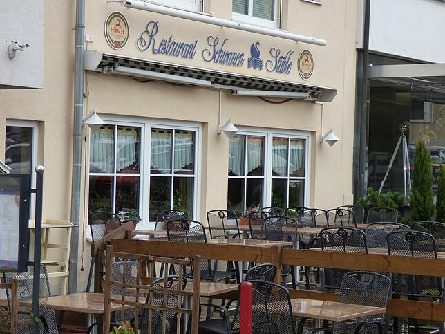 Der Außenebreich des Restaurants Schwanenstüble in Markdorf.