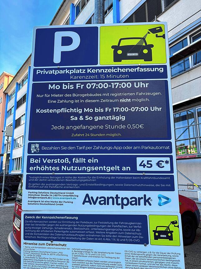 Wer unberechtigt auf dem privaten Parkplatz der Business Boxx VS steht, muss mit einem saftigen Bußgeld rechnen.