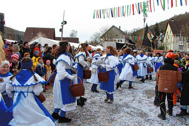 Bild 27: 56 Zünfte am Start beim Kleggau-Narrentreffen - hier die Bilder