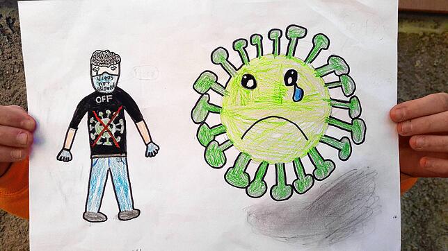 Mit dem traurigen Coronavirus auf Noah Otts Bild kann man schon fast Mitleid bekommen. Aber eben nur fast.