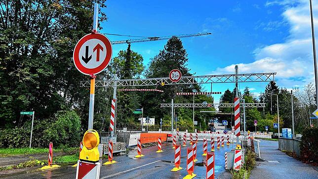 Seit langem fließt der Verkehr über die Peterzeller Brücke nur einspurig (Archivbild). Jetzt steht eine Vollsperrung bevor.