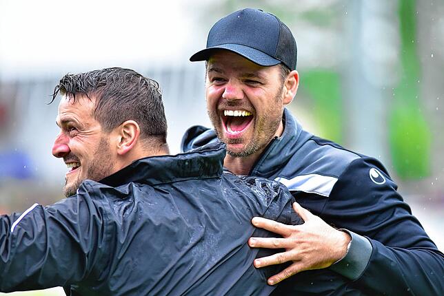 Jubel beim Trainerteam!