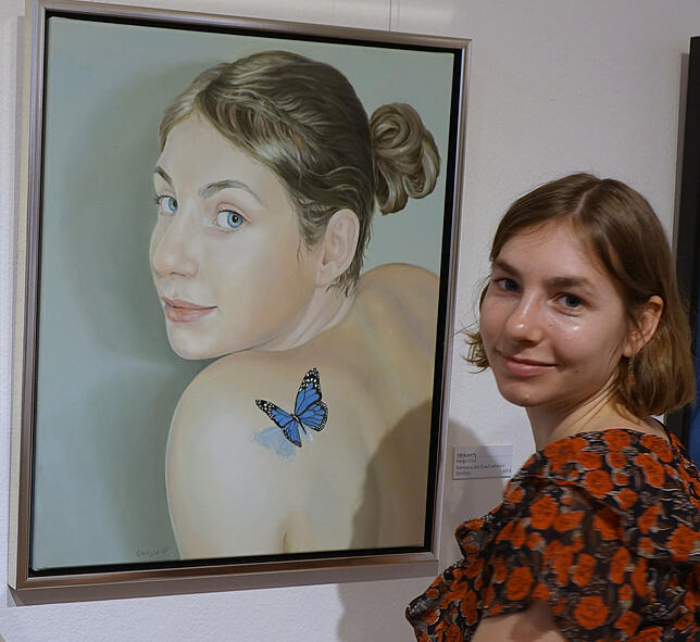 Franziska Golz, Tochter der Malerin Marga Golz, war das Modell für dieses Porträt.