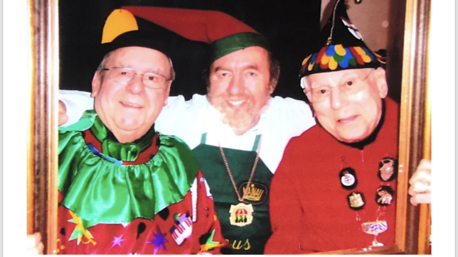 Drei der Ziehväter des Kurtle Köberlin: Karle Maurer (von links), Alfred Heizmann und Walter Fröhlich, de Wafrö.