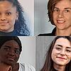Von links oben: Serena Martins, Kirsten Mahlke, Glorianne Matumona und Jehona Miftari.