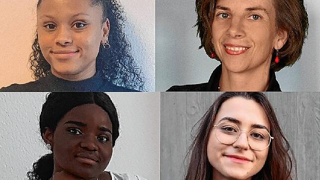 Von links oben: Serena Martins, Kirsten Mahlke, Glorianne Matumona und Jehona Miftari.