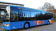 Ein Bus des neu gebildeten Verkehrsverbundes &bdquo;Move&ldquo; für die Region Schwarzwald-Baar-Heuberg. In den nächsten Tagen will der ...