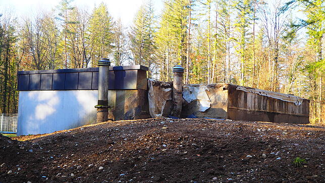 Das Flachdach des Gebäudes am Tiefbrunnen im Hardwald ist undicht und muss für rund 22.600 Euro saniert werden.  Foto: Ralf Göhrig
