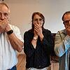 Wären bereit, dürfen aber noch nicht singen. Alexander Droxner, Michaela Schlude und Christoph Widmer (von links) drei der ...