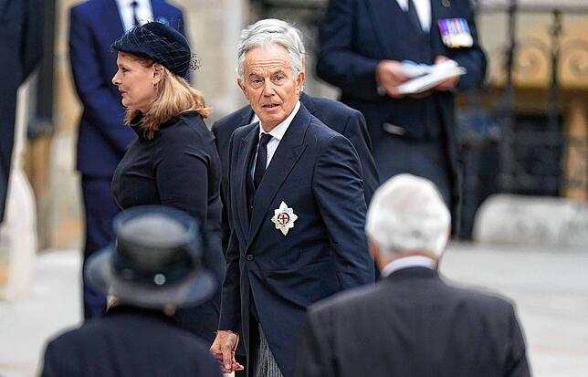 Tony Blair, ehemaliger Premierminister von Großbritannien, kommt zum Staatsakt