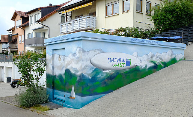 Eine Arbeit aus dem Jahr 2017: Zeppelin am Kuchelmannweg.