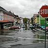 Ein Blick auf die Goethestraße mit Eisenpfeiffer (links).