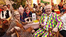 Wenn die Stadtstreich(l)er Musik machen, dann wird es spaßig. So wie hier beim &bdquo;Gaudimusik-Obed&ldquo; 2020 im Café Reiter.