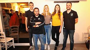Neu in den Vorstand werden gewählt werden (von links) Daniel Braun Benjamin Veeser, Nina Heidemann, Carmen Hauff und Manuel Weigele.