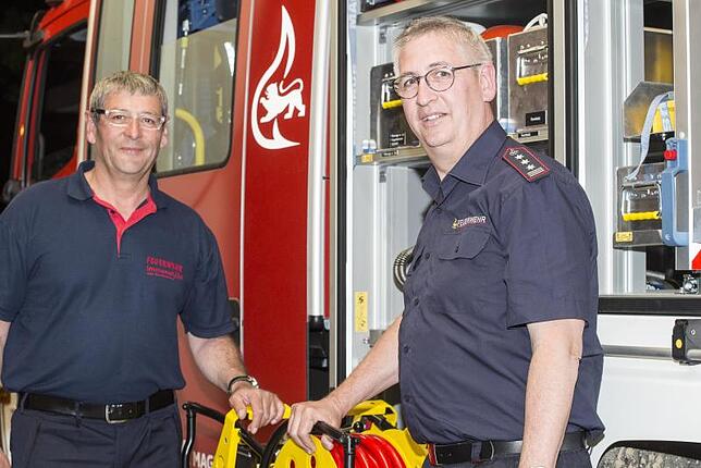 Thomas und Claus Mecking sind bis heute leidenschaftlich bei der Feuerwehr in Immenstaad im Einsatz.