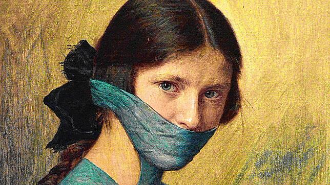 Markus Schinwald hat Biedermeier-Porträts mit Mundschutzmasken ausgestattet, hier sein Bild &bdquo;Grita&ldquo; (2020).