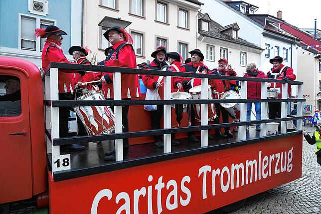 Der Caritas Trommlerzug ist wie jedes Jahr dabei.