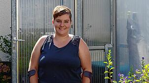 Katja Braun ist lebenslustig, sie hätte gern Kundenkontakt und spielt seit zehn Jahren im Musikverein Klarinette. Bild: Sturm