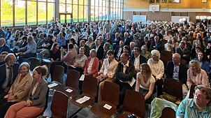 In der voll besetzten Rebberghalle fand der Festakt anlässlich des 50-jährigen Bestehens der Gemeinde Orsingen-Nenzingen statt.