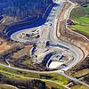 Das Luftbild vom Februar zeigt die Anschlussstelle der A 98.5 in Rheinfelden Minseln.