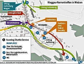 Bild 5: Kleggau-Narrentreffen in Weizen: Parken, Programm, Höhepunkte