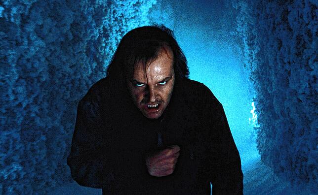 Jack Nicholson in „Shining“: Hier im eisigen Hecken-Labyrinth des Hotels. Dort will er seinen kleinen Sohn töten.