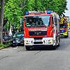 Einsatzkräfte Konstanzer Feuerwehr am 28. Juni beim Einsatz am Ellenrieder-Gymnasium, wo eine Rauchentwicklung im Keller den ...