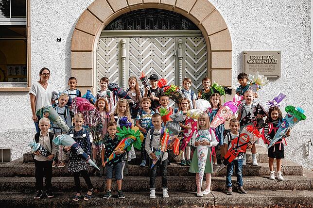 Die Klasse 1c der Fritz-Baur-Grundschule mit Klassenlehrerin Judith Majewski.