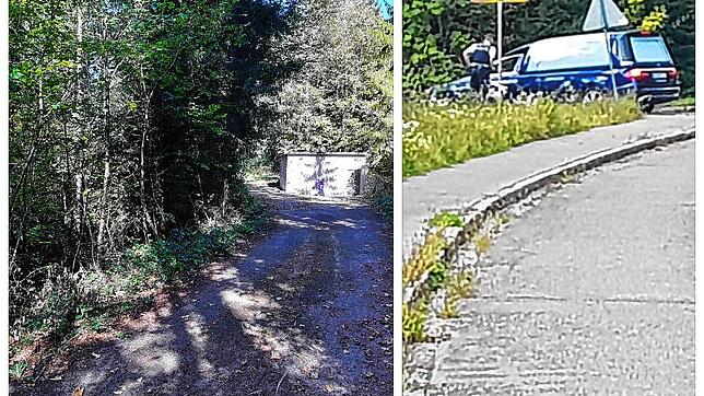 Diese Aufnahme nahe des Fundorts der Leiche in der Schmitzinger Straße in Waldshut zeigt den Fahrer eines Leichenwagens am 4. Oktober ...