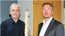 Der in Singen niedergelassene Neurochirurg Aram Bani (links) und Bernd Sieber, Geschäftsführer des Gesundheitsverbunds Landkreis ...