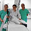Ruth Strasser (Mitte) und ihre beiden Mitarbeiterinnen, Krankenschwester Mirije Ademi Luma (rechts) und Medizinische Fachangestellte ...