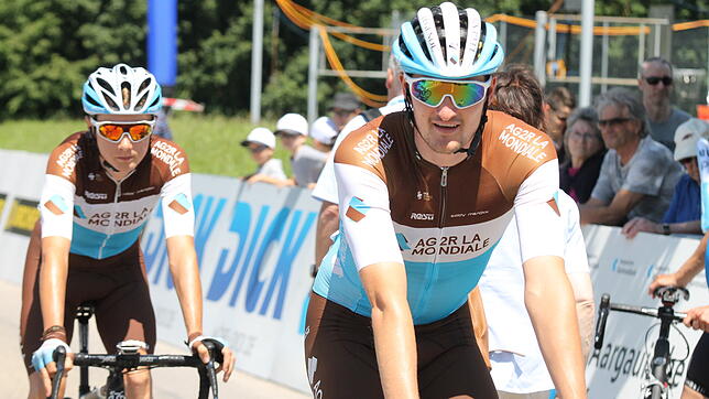 Blick voraus: Nico Denz (rechts) fuhr bis Sonntag bei der Deutschland-Tour. Am 29. September würde der Albbrucker Radprofi gern bei der ...